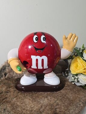 M&M'S Red Character Candy Dispenser with Yellow Gloves